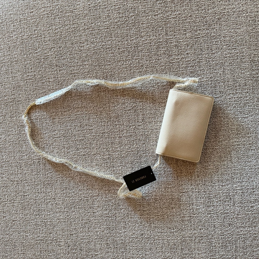 Forever 21 Cream Clutch Wristlet